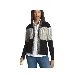 Chico’s Women Blocked Pattern Arlene Cardigan. Size: 1 (S).